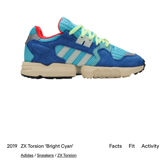 ADIDAS TORSION LIMITED EDITION MENS SIZE 10 CYAN SHOES - Picture 8 of 8